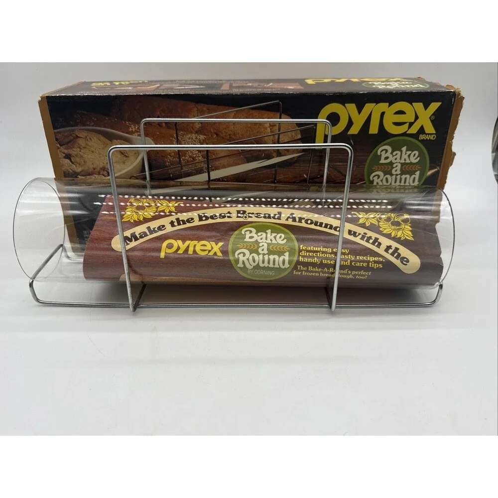 Vintage Pyrex Bake A Round Bread Maker-Item #990-Complete with Box